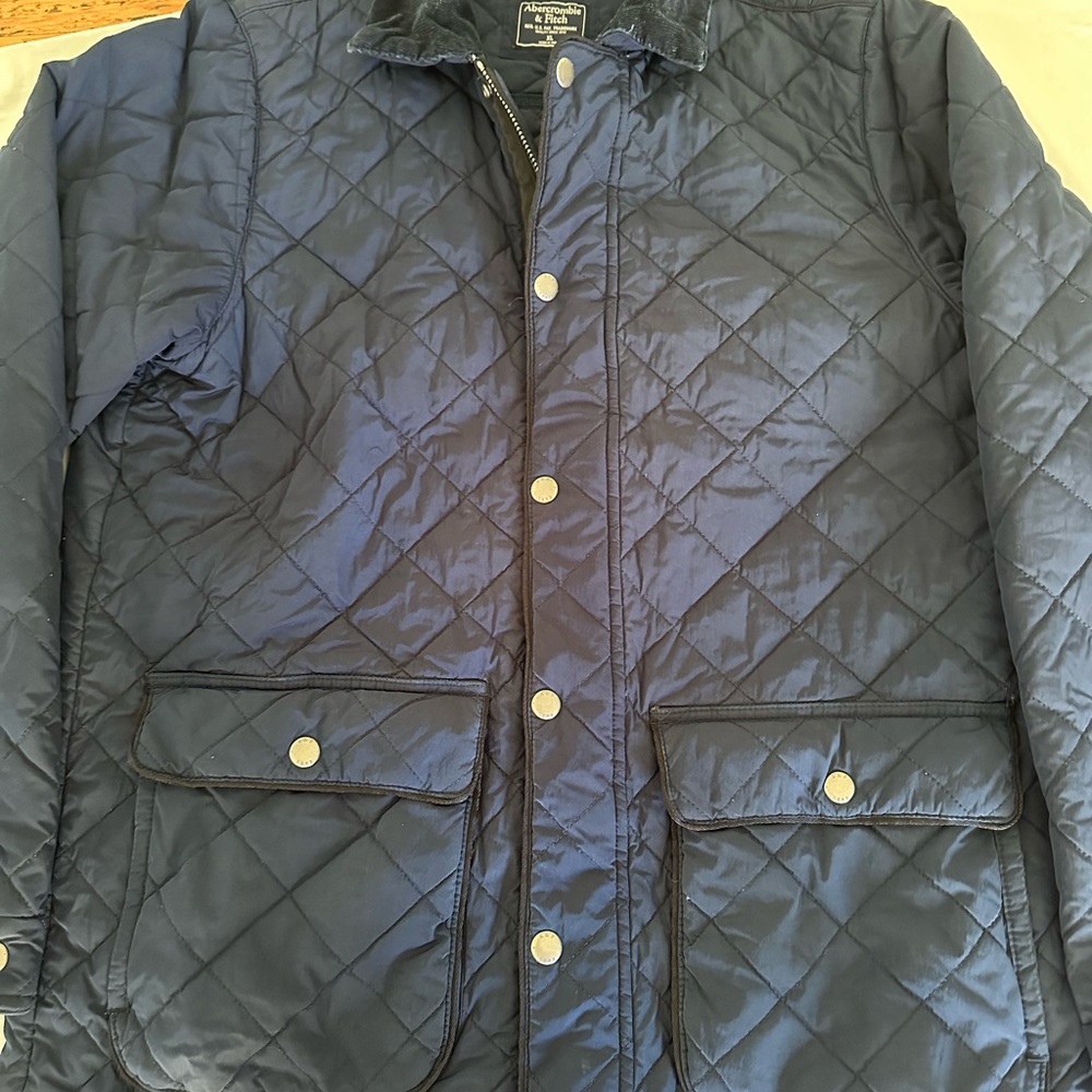 Abercrombie & Fitch Blue Quilted Lightweight Jacket